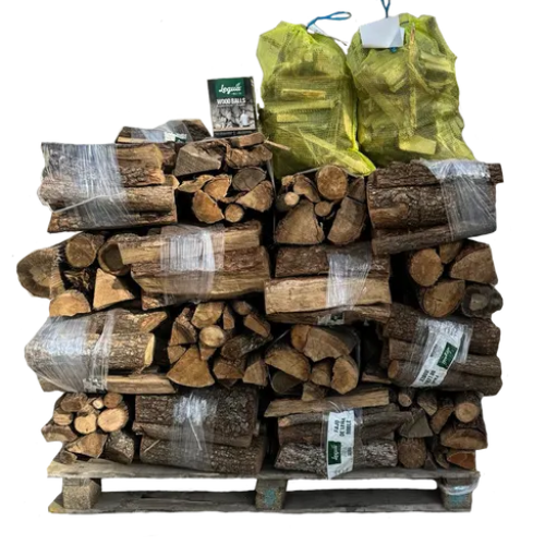 Palet de Leña de Roble Macizo – 340 kg | Alto Poder Calórico
