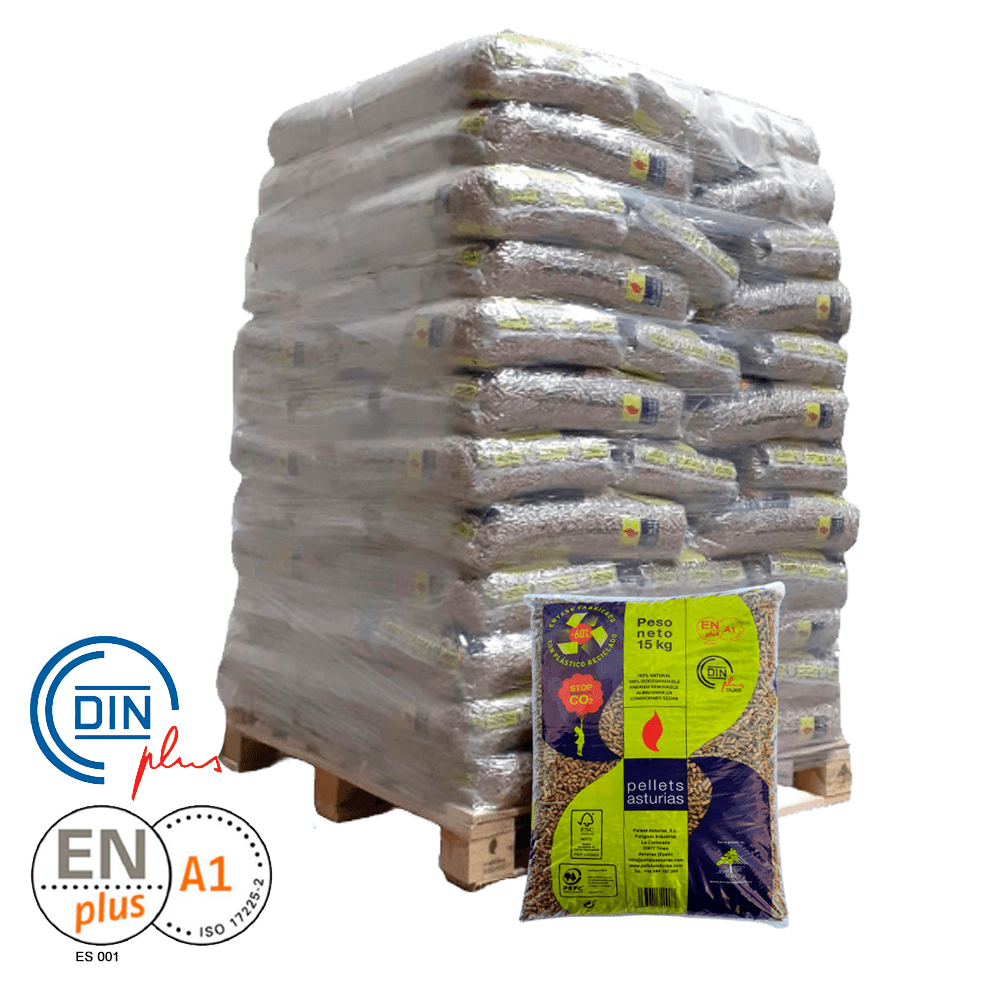 Pellets ASTURIAS – Palé de 72 Sacos de Alta calidad