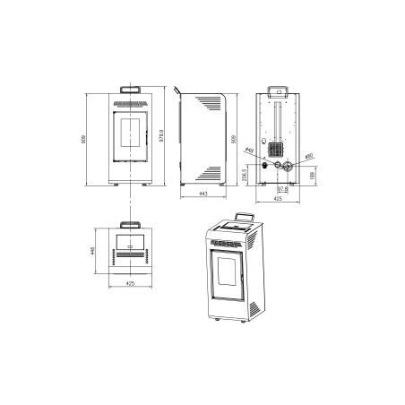 Estufa de pellets – Modelo VEGA 10kw
